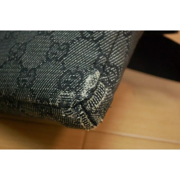 Vintage Gucci Black Denim Waist Bag - Picture 6 of 8